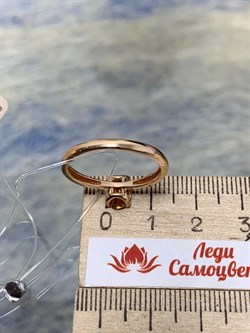 *Кольцо р.18 Золотистый Топаз Урал арт. К1699Ю/Ag-607/19ПОЗ-617 вес 2,14 г - фото 177355