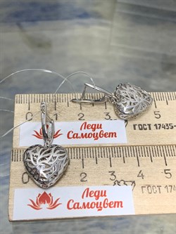 *Серьги Сердце арт. С-0006р-348 Вес 4,29 г - фото 177416 *Серьги Сердце арт. С-0006р-348 Вес 4,29 г - фото 177416