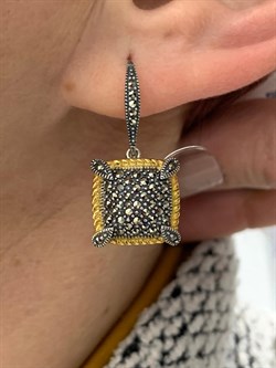 *Серьги Петли Марказит арт. ME01294оз-018 Вес 6,47 г - фото 177464 *Серьги Петли Марказит арт. ME01294оз-018 Вес 6,47 г - фото 177464