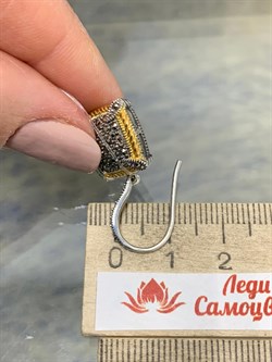 *Серьги Петли Марказит арт. ME01294оз-018 Вес 6,47 г - фото 177465 *Серьги Петли Марказит арт. ME01294оз-018 Вес 6,47 г - фото 177465