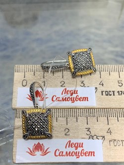 *Серьги Петли Марказит арт. ME01294оз-018 Вес 6,47 г - фото 177467 *Серьги Петли Марказит арт. ME01294оз-018 Вес 6,47 г - фото 177467