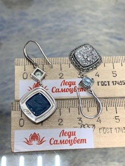 *Серьги Петли Марказит арт. ME01766о-1-659 Вес 8,61 г - фото 177477 *Серьги Петли Марказит арт. ME01766о-1-659 Вес 8,61 г - фото 177477