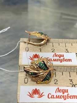 *Серьги Листья Фианит Микс цв Красное арт. 02-3724-00-404-1110-32-078 вес 4,62 г - фото 177699 *Серьги Листья Фианит Микс цв Красное арт. 02-3724-00-404-1110-32-078 вес 4,62 г - фото 177699