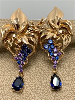 *Серьги Фианит Микс цв Красное арт. 02-3873-01-404-1110-48-824 вес 5,23 г - фото 177850 *Серьги Фианит Микс цв Красное арт. 02-3873-01-404-1110-48-824 вес 5,23 г - фото 177850