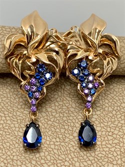 *Серьги Фианит Микс цв Красное арт. 02-3873-01-404-1110-48-824 вес 5,23 г - фото 177851 *Серьги Фианит Микс цв Красное арт. 02-3873-01-404-1110-48-824 вес 5,23 г - фото 177851