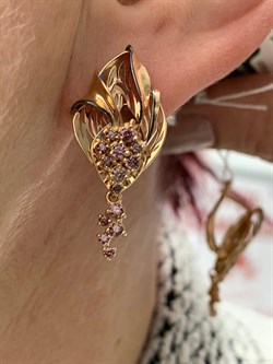 *Серьги Фианит Микс цв Красное арт. 02-3979-01-404-1110-48-920 вес 5,75 г - фото 177863 *Серьги Фианит Микс цв Красное арт. 02-3979-01-404-1110-48-920 вес 5,75 г - фото 177863