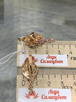*Серьги Фианит Микс цв Красное арт. 02-3979-01-404-1110-48-920 вес 5,75 г - фото 177865 *Серьги Фианит Микс цв Красное арт. 02-3979-01-404-1110-48-920 вес 5,75 г - фото 177865