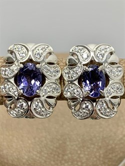 *Серьги Орхидея Иолит Африка арт. С1619Ю/Ag-617/13-518 вес 4,54 г - фото 177913 *Серьги Орхидея Иолит Африка арт. С1619Ю/Ag-617/13-518 вес 4,54 г - фото 177913