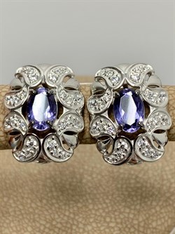 *Серьги Орхидея Иолит Африка арт. С1619Ю/Ag-617/13-518 вес 4,54 г - фото 177915 *Серьги Орхидея Иолит Африка арт. С1619Ю/Ag-617/13-518 вес 4,54 г - фото 177915