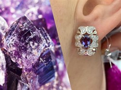 *Серьги Орхидея Иолит Африка арт. С1619Ю/Ag-617/13-518 вес 4,54 г - фото 177918 *Серьги Орхидея Иолит Африка арт. С1619Ю/Ag-617/13-518 вес 4,54 г - фото 177918