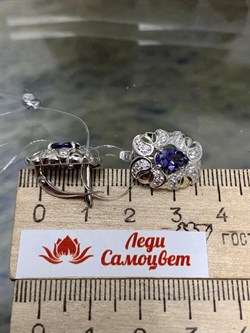 *Серьги Орхидея Иолит Африка арт. С1619Ю/Ag-617/13-518 вес 4,54 г - фото 177919 *Серьги Орхидея Иолит Африка арт. С1619Ю/Ag-617/13-518 вес 4,54 г - фото 177919