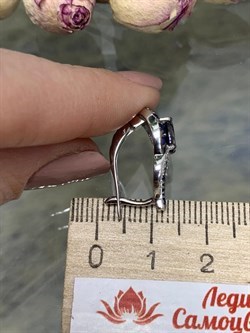 *Серьги  Фиалки Иолит Африка арт. С1620Ю/Ag-612ГТ/13-318 вес 4,06 г - фото 177992 *Серьги  Фиалки Иолит Африка арт. С1620Ю/Ag-612ГТ/13-318 вес 4,06 г - фото 177992