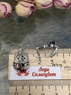 *Серьги  Фиалки Иолит Африка арт. С1620Ю/Ag-612ГТ/13-318 вес 4,06 г - фото 177993 *Серьги  Фиалки Иолит Африка арт. С1620Ю/Ag-612ГТ/13-318 вес 4,06 г - фото 177993