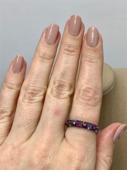 *Кольцо р.18 Орхидея Микс Родолит Танзанит Турмалин Шпинель арт. К1047Ю/Ag-607/1/3/8/9-551 вес 2,14 г - фото 178029 *Кольцо р.18 Орхидея Микс Родолит Танзанит Турмалин Шпинель арт. К1047Ю/Ag-607/1/3/8/9-551 вес 2,14 г - фото 178029