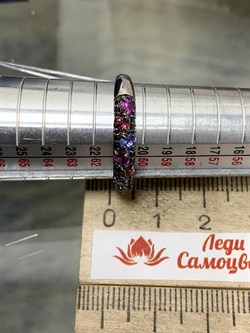 *Кольцо р.18 Орхидея Микс Родолит Танзанит Турмалин Шпинель арт. К1047Ю/Ag-607/1/3/8/9-551 вес 2,14 г - фото 178034 *Кольцо р.18 Орхидея Микс Родолит Танзанит Турмалин Шпинель арт. К1047Ю/Ag-607/1/3/8/9-551 вес 2,14 г - фото 178034