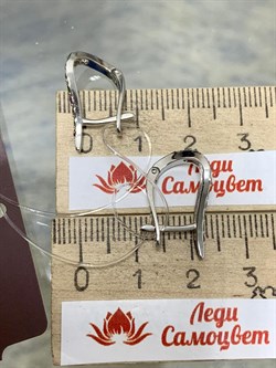 *Серьги Турмалин Микс арт. С1201Ю/Ag-607/6-789 вес 2,43 г - фото 178148