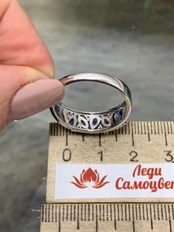 *Кольцо р.16,5 Танзанит арт. SM-R02909-X-W-TN-X-W-880 (вес 3,38 г) - фото 178167