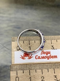 *Кольцо р.16,5 Танзанит арт. SM-R02909-X-W-TN-X-W-880 (вес 3,38 г) - фото 178169