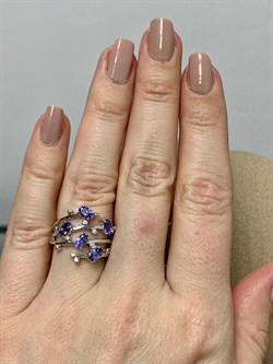 *Кольцо р.17 Танзанит арт. SM-R02901-X-W-TN-X-W-761 вес 4,19 г - фото 178423 *Кольцо р.17 Танзанит арт. SM-R02901-X-W-TN-X-W-761 вес 4,19 г - фото 178423