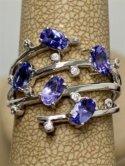 *Кольцо р.17 Танзанит арт. SM-R02901-X-W-TN-X-W-761 вес 4,19 г - фото 178424 *Кольцо р.17 Танзанит арт. SM-R02901-X-W-TN-X-W-761 вес 4,19 г - фото 178424