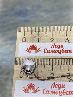 *Колье р.45-50 Розовый Сапфир цв Белое арт 6-357/3-45-728 (вес 2,9 г) - фото 178575