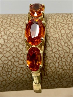 *Кольцо р.18 Оранжевый Сапфир цв Лимонное арт. 753к-994 (вес 1,47 г) - фото 178696