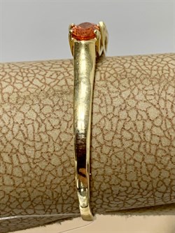 *Кольцо р.18 Оранжевый Сапфир цв Лимонное арт. 753к-994 (вес 1,47 г) - фото 178697