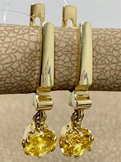 *Серьги Желтый Сапфир цв Лимонное арт. 591с-179 (вес 3,68 г) - фото 178761 *Серьги Желтый Сапфир цв Лимонное арт. 591с-179 (вес 3,68 г) - фото 178761