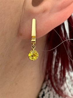 *Серьги Желтый Сапфир цв Лимонное арт. 591с-179 (вес 3,68 г) - фото 178764 *Серьги Желтый Сапфир цв Лимонное арт. 591с-179 (вес 3,68 г) - фото 178764
