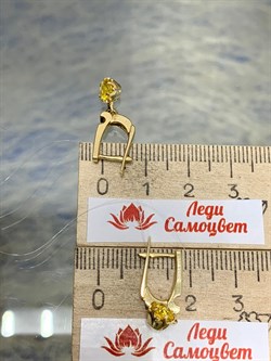 *Серьги Желтый Сапфир цв Лимонное арт. 591с-179 (вес 3,68 г) - фото 178766 *Серьги Желтый Сапфир цв Лимонное арт. 591с-179 (вес 3,68 г) - фото 178766