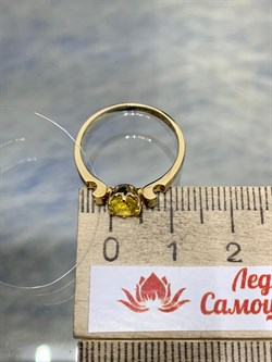 *Кольцо р.16,5 Желтый Сапфир цв Лимонное арт. 591к-186 (вес 2,11 г) - фото 178791 *Кольцо р.16,5 Желтый Сапфир цв Лимонное арт. 591к-186 (вес 2,11 г) - фото 178791