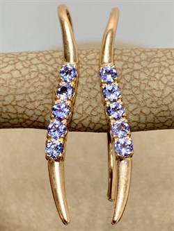 *Серьги Каффы Танзанит цв Красное арт. 083с-969 вес 1,68 г - фото 178972 *Серьги Каффы Танзанит цв Красное арт. 083с-969 вес 1,68 г - фото 178972