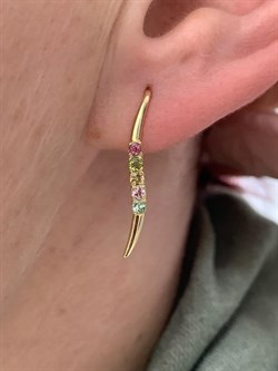 *Серьги Каффы Турмалин цв Лимонное арт. 083с-402 вес 1,59 г - фото 178985 *Серьги Каффы Турмалин цв Лимонное арт. 083с-402 вес 1,59 г - фото 178985