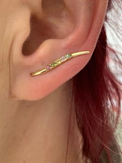 *Серьги Каффы Турмалин цв Лимонное арт. 083с-402 вес 1,59 г - фото 178986 *Серьги Каффы Турмалин цв Лимонное арт. 083с-402 вес 1,59 г - фото 178986