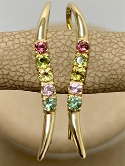 *Серьги Каффы Турмалин цв Лимонное арт. 083с-402 вес 1,59 г - фото 178987 *Серьги Каффы Турмалин цв Лимонное арт. 083с-402 вес 1,59 г - фото 178987