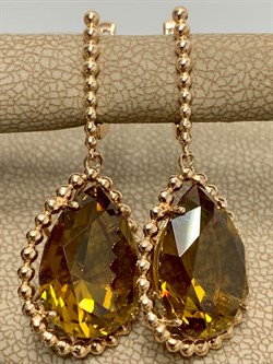 *Серьги Султанит иск цв Красное арт. 1045с-774 вес 8,12 г - фото 179204 *Серьги Султанит иск цв Красное арт. 1045с-774 вес 8,12 г - фото 179204