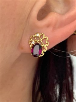 *Серьги Родолит цв Лимонное арт. 565с-024 (вес 2,97 г) - фото 179374 *Серьги Родолит цв Лимонное арт. 565с-024 (вес 2,97 г) - фото 179374