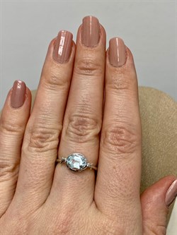 *Кольцо р.17,25 Аквамарин цв Белое арт. 648к-587 вес 2,06 г - фото 179423 *Кольцо р.17,25 Аквамарин цв Белое арт. 648к-587 вес 2,06 г - фото 179423