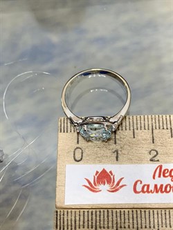 *Кольцо р.17,25 Аквамарин цв Белое арт. 648к-587 вес 2,06 г - фото 179425 *Кольцо р.17,25 Аквамарин цв Белое арт. 648к-587 вес 2,06 г - фото 179425