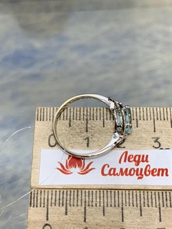 *Кольцо р.17,25 Аквамарин цв Белое арт. 648к-587 вес 2,06 г - фото 179426 *Кольцо р.17,25 Аквамарин цв Белое арт. 648к-587 вес 2,06 г - фото 179426