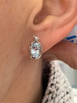 *Серьги Аквамарин цв Белое арт. 648с-768 вес 2,37 г - фото 179429 *Серьги Аквамарин цв Белое арт. 648с-768 вес 2,37 г - фото 179429