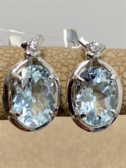 *Серьги Аквамарин цв Белое арт. 648с-768 вес 2,37 г - фото 179430 *Серьги Аквамарин цв Белое арт. 648с-768 вес 2,37 г - фото 179430