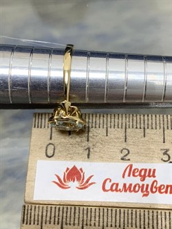 *Кольцо р.16,25 Аквамарин цв Лимонное арт. 653к-600 вес 2,14 г - фото 179439