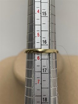 *Кольцо р.16,25 Аквамарин цв Лимонное арт. 653к-600 вес 2,14 г - фото 179440