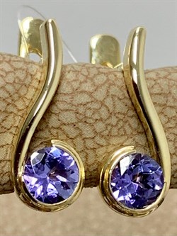 *Серьги Танзанит цв Лимонное арт. 799021-8-2-116 (вес 2,39 г) - фото 179520