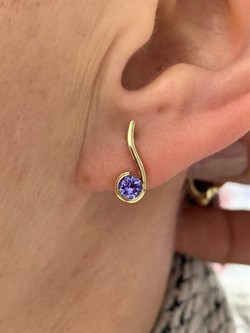 *Серьги Танзанит цв Лимонное арт. 799021-8-2-116 (вес 2,39 г) - фото 179523