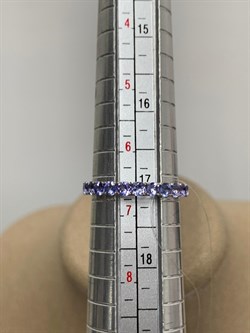 *Кольцо р.17 Танзанит цв Белое арт. 1056к-549 вес 1,65 г - фото 179555 *Кольцо р.17 Танзанит цв Белое арт. 1056к-549 вес 1,65 г - фото 179555