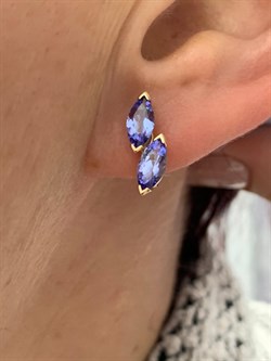 *Серьги Танзанит цв Красное арт. 7108421-8-1-951 (вес 2,32 г) - фото 179681