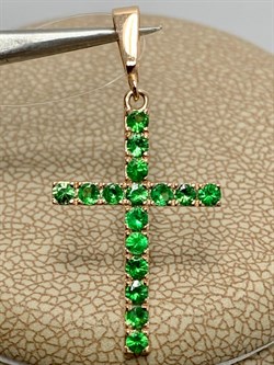 *Подвеска Цаворит цв Красное арт. 690п-102 (вес 1,3 г) - фото 179878