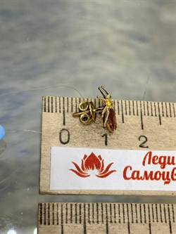 *Серьга Пусета Паучок Розовый Турмалин Рубеллит цв Лимонное арт. 512с-928 (вес 0,72 г) - фото 180330 *Серьга Пусета Паучок Розовый Турмалин Рубеллит цв Лимонное арт. 512с-928 (вес 0,72 г) - фото 180330